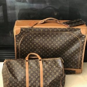 Vintage Louis Vuitton Soft-sided Suitcase, Keepall Duffel & Wallet (set)